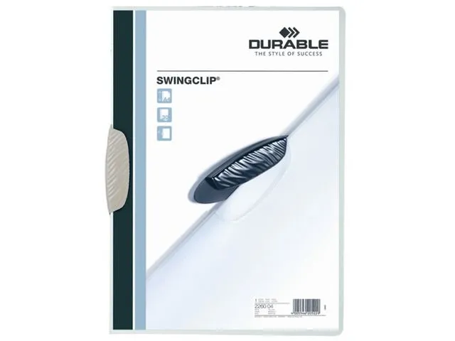 Durable Klemmappe SWINGCLIP A4 30 ark hvit