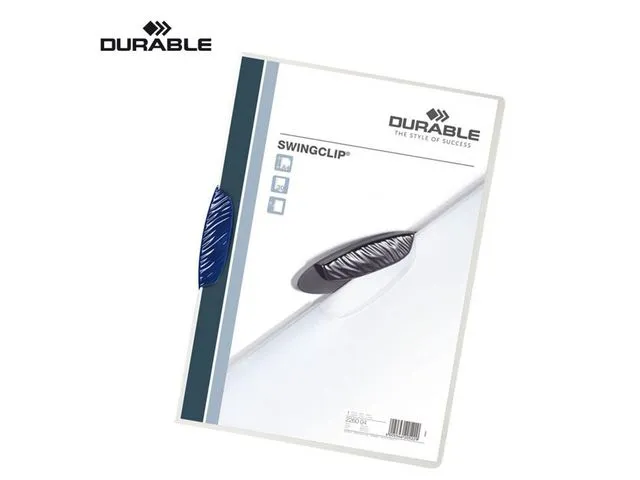 Durable SWINGCLIP klemmappe, A4, 30 ark, mørkblå