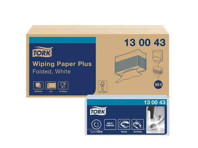 Tork Klut TORK Premium W4 Plus hvit (200)