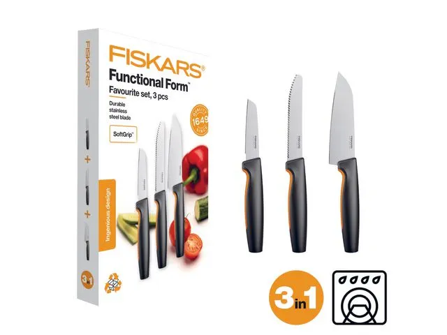 Fiskars Kniv FISKARS kjøkken knivsett (3)