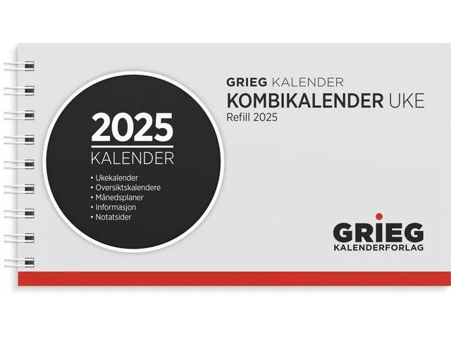 Grieg Kombikalender GRIEG 2025 spiral