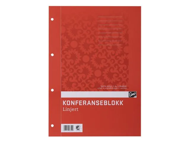 Emo Konferanseblokk A4 70g 100bl linjer