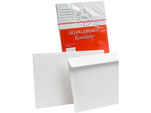 Emo konvolutt, International C5, 229 x 162 mm, hvit
