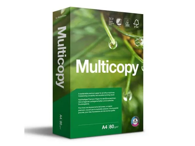 Multicopy Kopipapir 4Hull, A4, 210 x 297 mm, 80 g/m², hvit