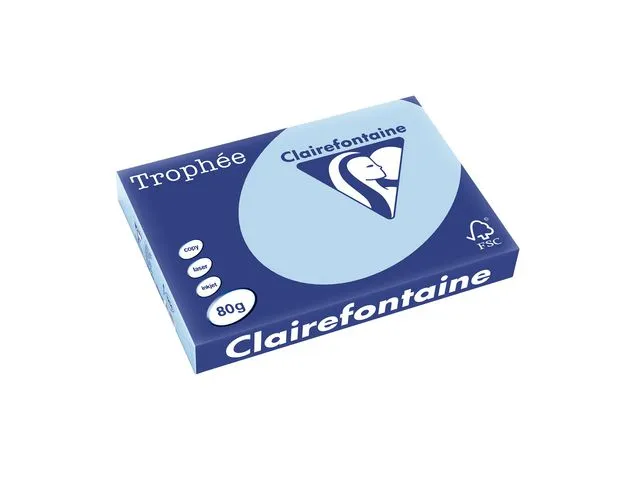 Clairefontaine Kopipapir TROPHEE A3 80g lysblå (500)