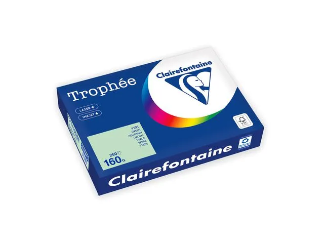 Clairefontaine Kopipapir TROPHEE A4 160g grønn (250)