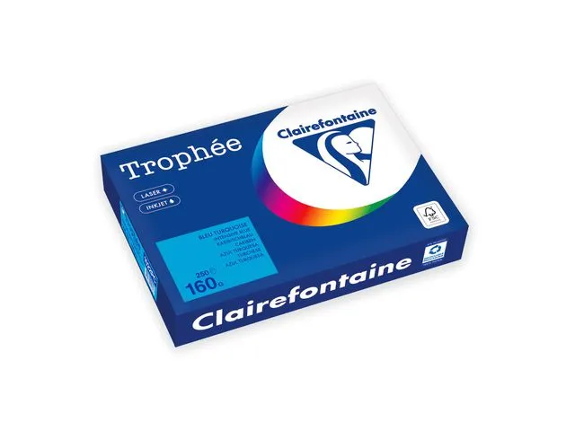 Clairefontaine Kopipapir TROPHEE A4 160g klarblå (250)