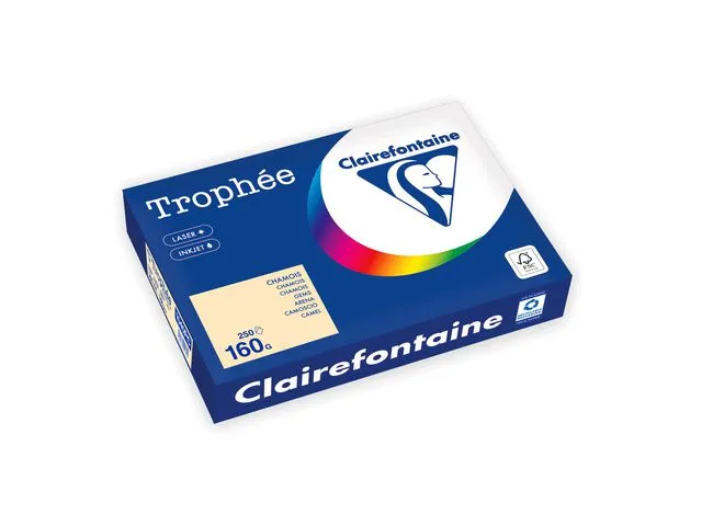 Clairefontaine Kopipapir TROPHEE A4 160g kremgul (250)