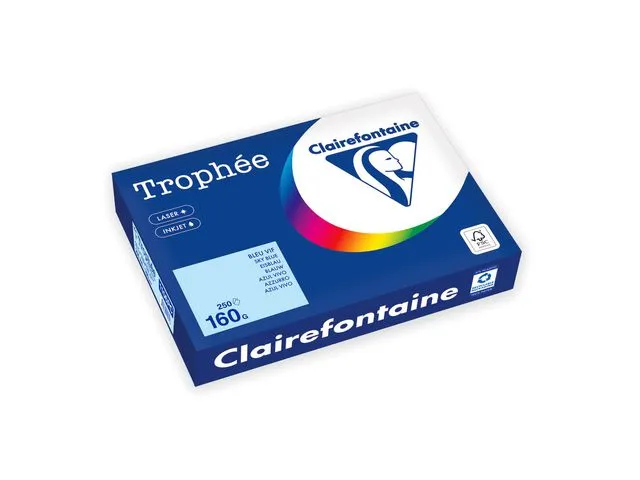 Clairefontaine Kopipapir TROPHEE A4 160g lysblå (250)