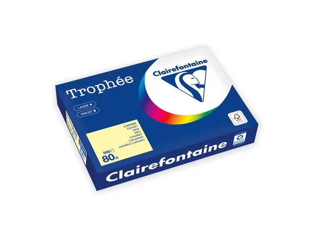 Clairefontaine Kopipapir TROPHEE A4 80g gul (500)