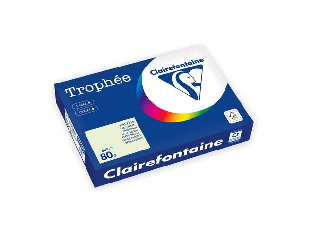 Clairefontaine Kopipapir TROPHEE A4 80g lysgrønn (500)