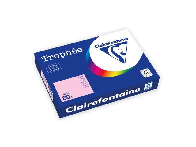 Clairefontaine Kopipapir TROPHEE A4 80g lysrosa (500)