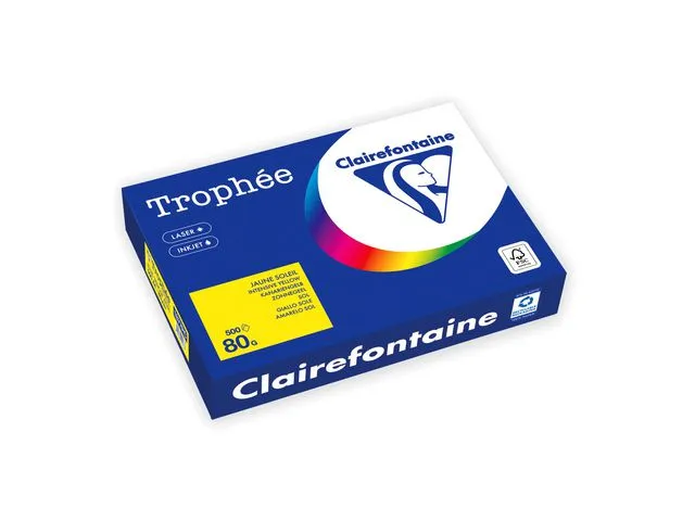 Clairefontaine Kopipapir TROPHEE A4 80g sennepgul (500)