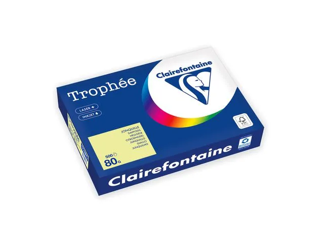 Clairefontaine Kopipapir TROPHEE A4 80g sitrongul (500)