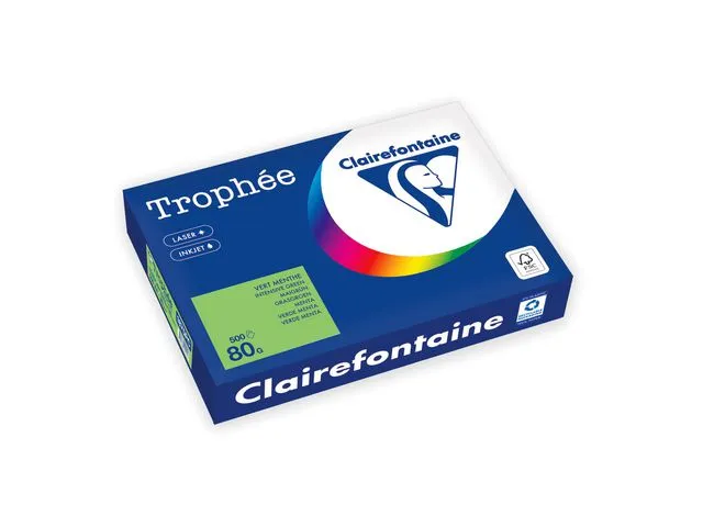 Clairefontaine Kopipapir TROPHEE A4 80g vårgrønn (500)