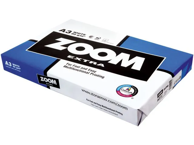 Zoom Kopipapir Extra, A3, 297 x 420 mm,  80 g/m², hvit