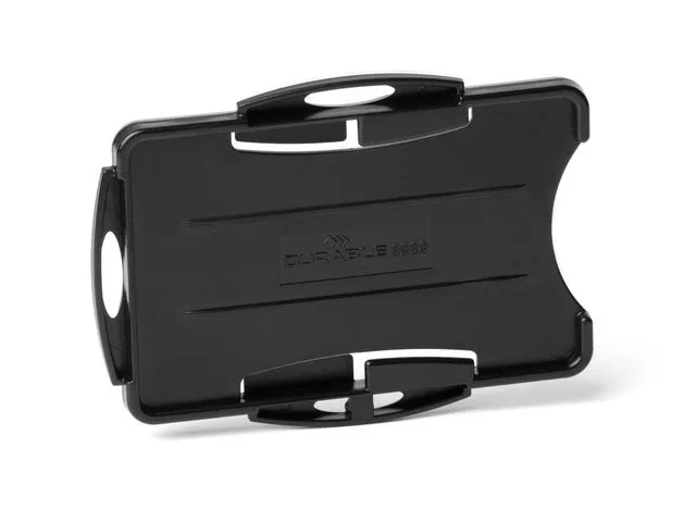 Durable Kortholder DURABLE u/klips duo sort