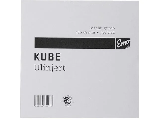 Emo Kube EMO 98x98mm limt 500 blad ulinjert