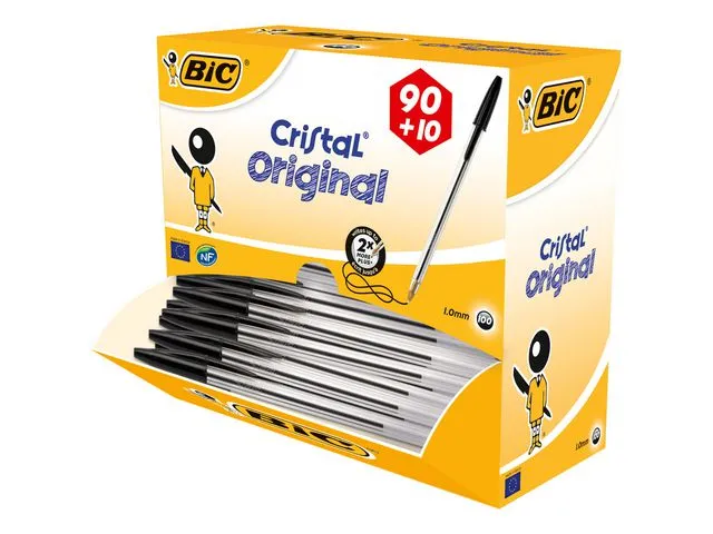 BIC® Kulepenn BIC Cristal M sort (100)