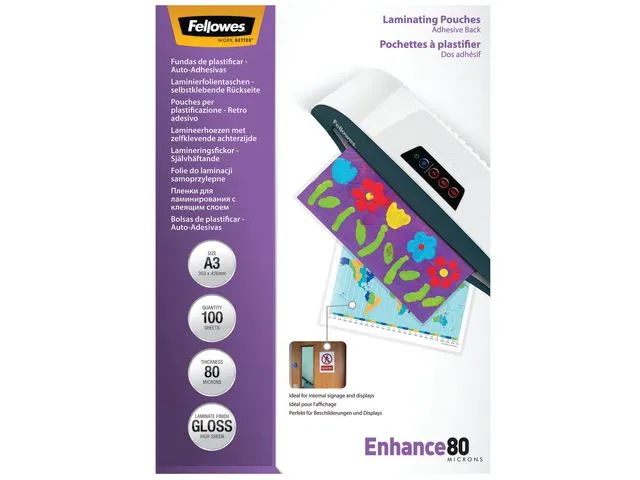 Fellowes Lamineringslomme FELLOWES A3 80 SK (100)