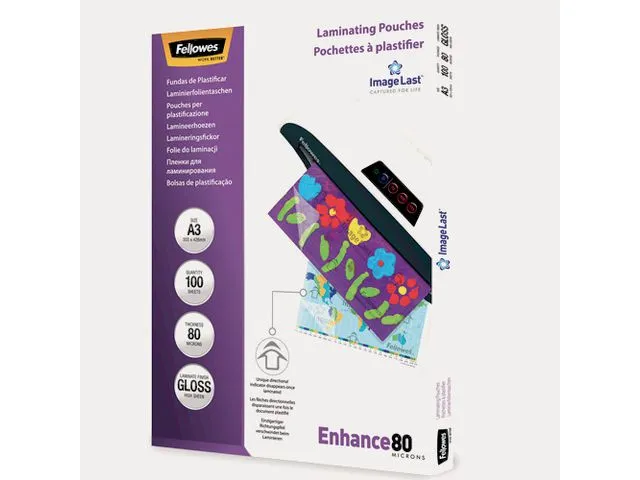 Fellowes Lamineringslomme FELLOWES A3 80my (100)