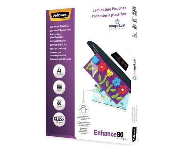 Fellowes Lamineringslomme FELLOWES A4 80my (100)