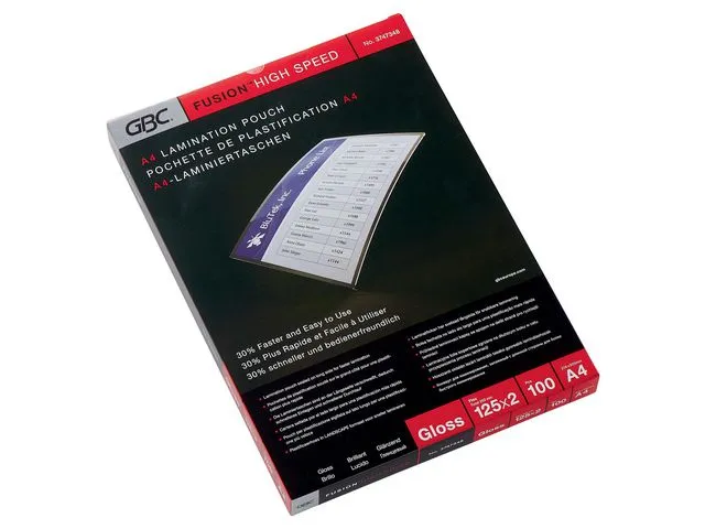 GBC Lamineringslomme GBC A4 HS 125my (100)