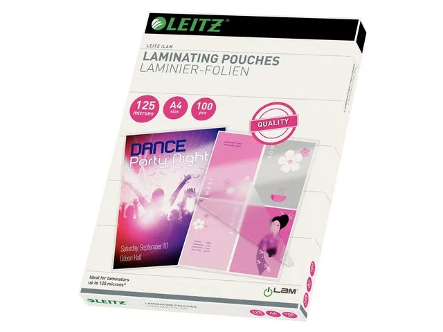 Leitz Lamineringslomme LEITZ A4 125my (100)