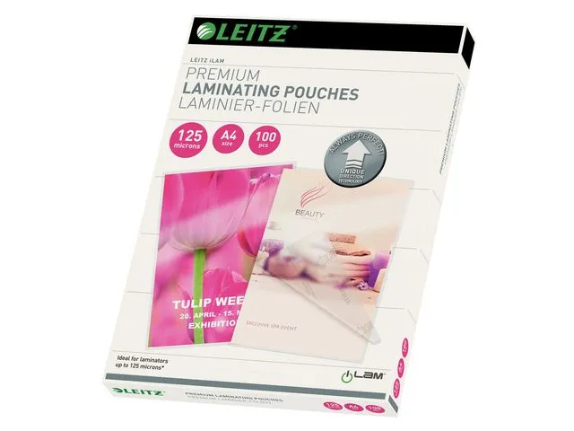 Leitz Lamineringslomme LEITZ A4 UDT 125my(100)