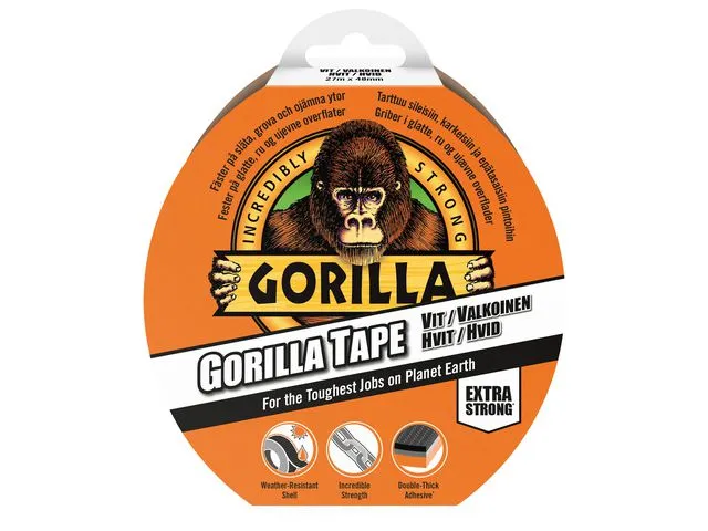 GORILLA Lerretstape GORILLA hvit 27m