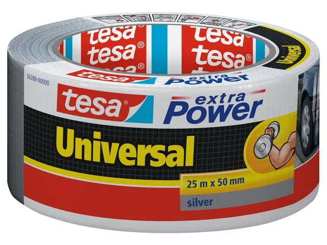 tesa® Lerretstape TESA 50mmx25m sølv
