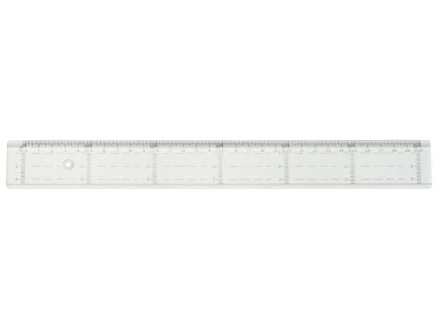 ARDA Linjal transparent tverrgradert, 20 cm