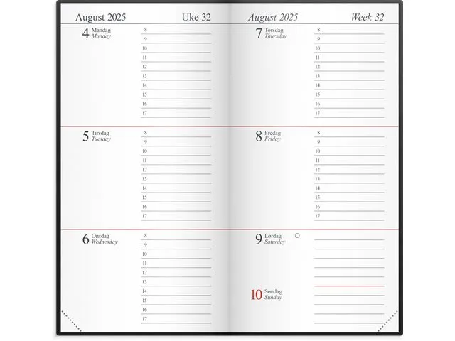 Grieg Lommekalender GRIEG Memo 2025 plast sort