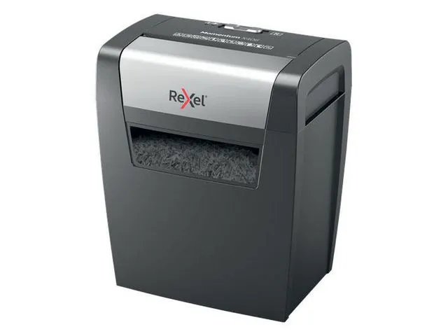 Rexel Momentum X406 makuleringsmaskin, 4 x 30 mm, 15 l, makulerer stifter og binders, sort