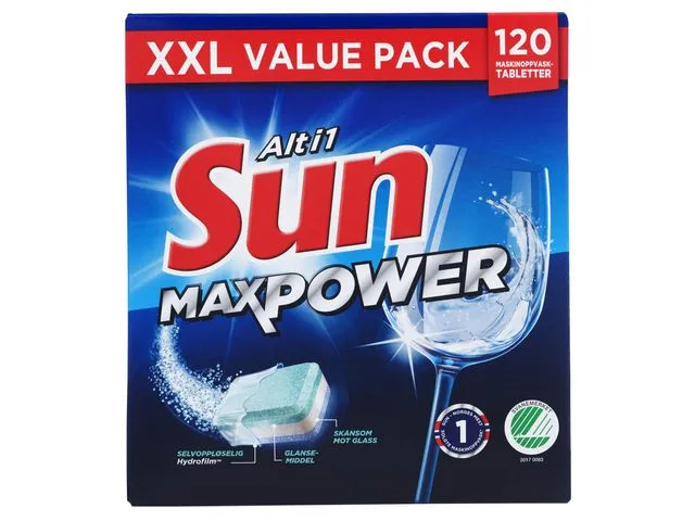 Sun Maskinoppvask SUN MaxPower Alt i 1 (120)
