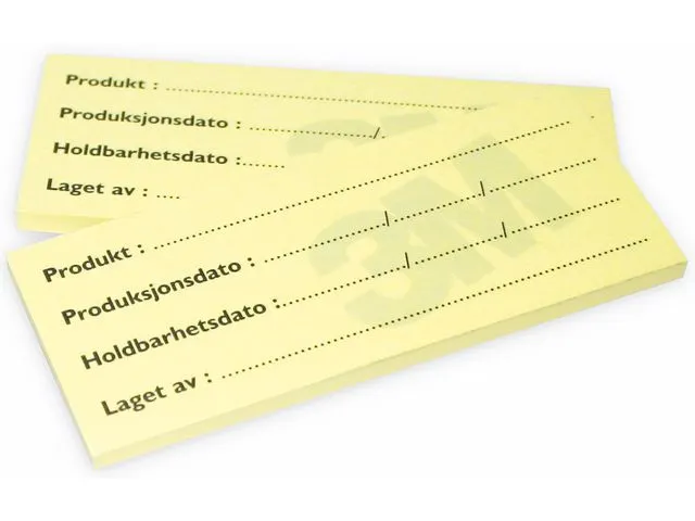 Post-it® for matmerking 100x40mm gul