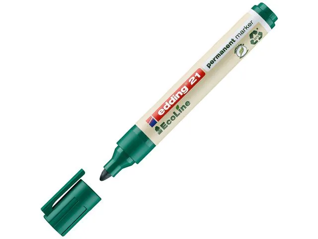 edding 21 EcoLine permanent merkepenn med kulespiss 1,5–3 mm, grønt