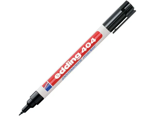 edding 404 permanent merkepenn ekstra fin kulespiss 0,75 mm strekbredde, sort