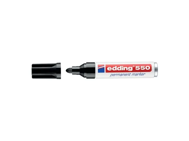 edding 550 permanent merkepenn med kulespiss, 3–4 mm, sort