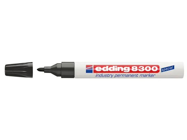 edding 8300 Industry Marker permanent blekk middels tykk kulespiss 1,5–3 mm strekbredde, sort