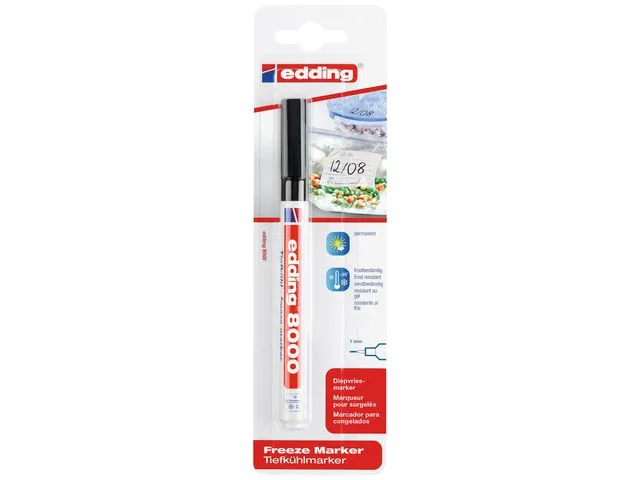 edding 8000 Freeze-merkepenn med kulespiss, 1 mm, sort