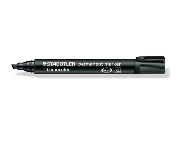STAEDTLER Lumocolor Lumocolor® permanent merkepenn med skråskåret spiss 2–5 mm strekbredde, sort