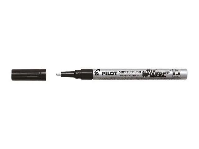 Pilot Super Color tegnetusj fin kulespiss 3,0 mm sølv