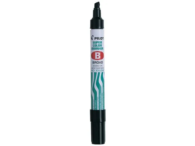 Pilot Chisel Marker permanent skråskåret spiss, svart