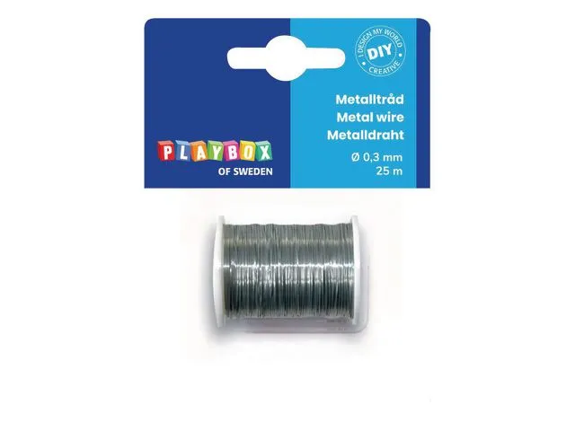 PLAYBOX Metalltråd PLAYBOX 25m sølv