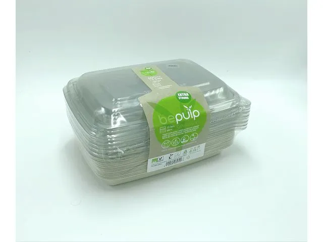 Mikrobeger bagasse m/lokk 600ml (15)