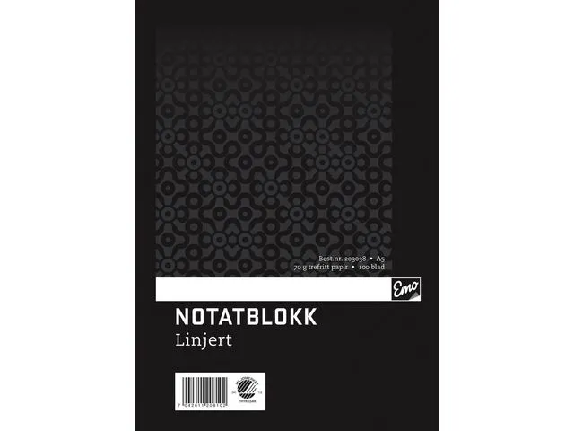 Emo Notatblokk EMO A5 70g 100bl linj spiral