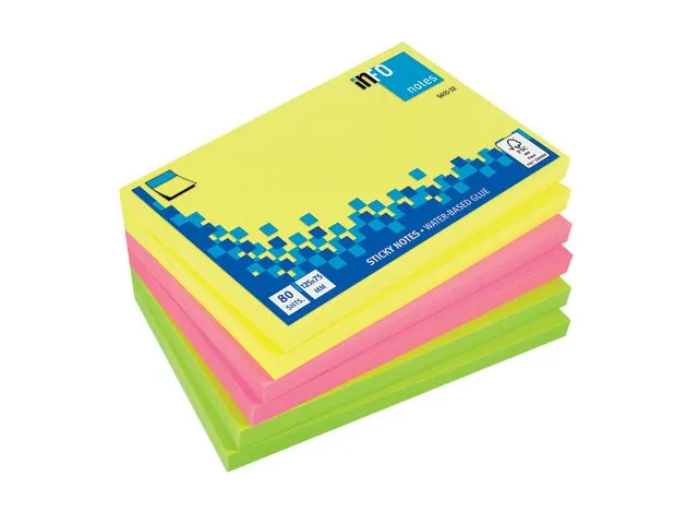 info Notatblokk INFO 125X75mm neon (6)
