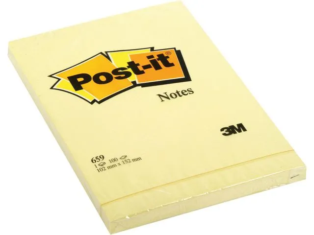 Post-it® Notatblokk POST-IT notes  102x152 gul