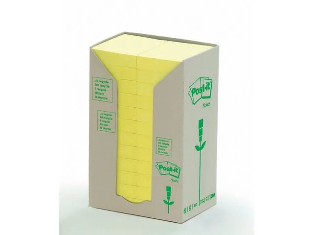 Post-it® POST-IT® Green Line, 38 x 50 mm, gul